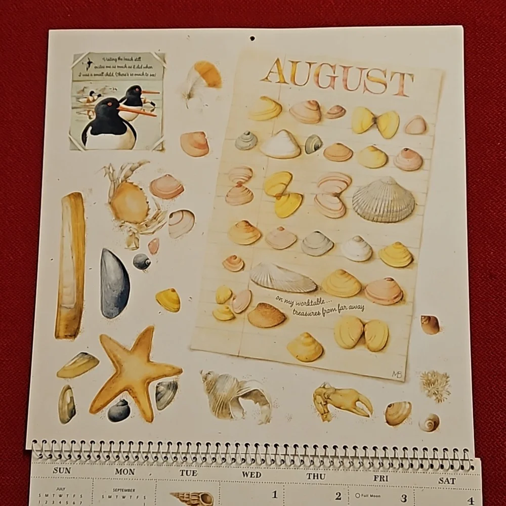Marjolein Bastin Hallmark @2001 calendar UNUSED Nature's Sketchbook art craft